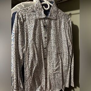 DANIEL HECHTER Multicolor Floral Men’s Dress Shirt, Size Medium